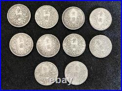 Chinese silver coin Yuan Shikai Xuantong Guangxu Yuanbao 10 sets