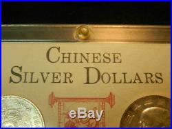 Chinese silver dollar set 1908 Manchu dynasty & 1935 Sun yat-sen coin set Rare