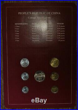 Coin Sets Of All Nations China 1981 Yuan, 5-2-1 Jiao, 1982 5-2-1 Fen Uncirc