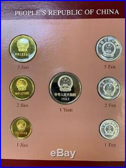 Coin Sets Of All Nations China 1982 Proof 1 Yuan 5,2,1 Jiao And 5,2,1 Fen