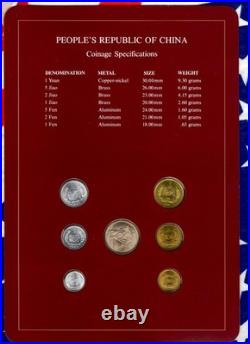 Coin Sets of All Nations China 1977-1982 UNC 1 Yuan 5,2,1 Jiao 1981