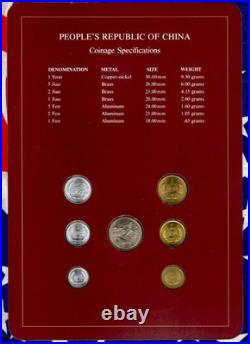 Coin Sets of All Nations China 1981-1982 UNC 1 Yuan 5,2,1 Jiao 1981