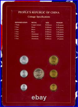 Coin Sets of All Nations China 1981-1982 UNC 1 Yuan 5,2,1 Jiao 1981