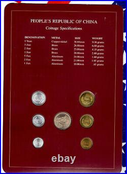 Coin Sets of All Nations China 1981-1982 UNC 1 Yuan 5,2,1 Jiao 1981