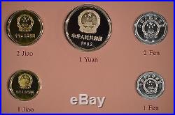 Coin Sets of All Nations China 1982 Proof Set Franklin Mint Original Card RARE