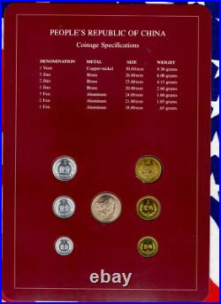 Coin Sets of All Nations China 1982 Proofs 1,2,5, Jiao 1.2.5 Fen Yuan is 1981 Coin Sets of All Nations China 1982 Proofs 1,2,5, Jiao 1.2.5 Fen Yuan is 1981