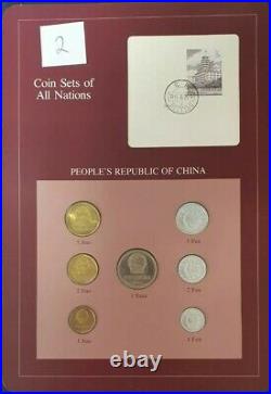 Coin Sets of All Nations China Coins Stamp 1981-1982 UNC 1 Yuan 5,2,1 Jiao 1981
