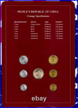Coin Sets of All Nations China withcard 1977-1982 UNC 1 Yuan 5,2,1 Jiao 1981 Coin Sets of All Nations China withcard 1977-1982 UNC 1 Yuan 5,2,1 Jiao 1981