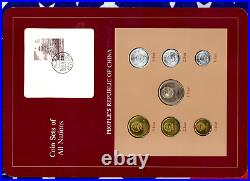 Coin Sets of All Nations China withcard 1981-1982 UNC 1 Yuan 5,2,1 Jiao 1981