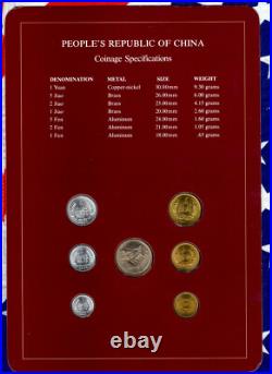 Coin Sets of All Nations China withcard 1981-1982 UNC 1 Yuan 5,2,1 Jiao 1981 Coin Sets of All Nations China withcard 1981-1982 UNC 1 Yuan 5,2,1 Jiao 1981