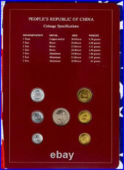 Coin Sets of All Nations China withcard 1981-1982 UNC 5 Jiao 1981 Proof