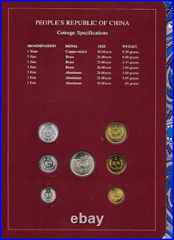 Coin Sets of All Nations China withcard 1981-1983 UNC 2 Jiao 1981 1 Fen 1983 PROOF