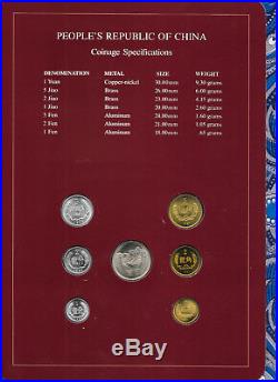 Coin Sets of All Nations China withcard 1981-1983 UNC 2 Jiao 1981 1 Fen 1983 PROOF