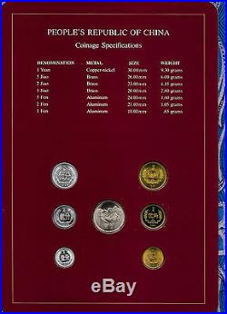 Coin Sets of All Nations China withcard 1981-1983 UNC 2 Jiao 1983 1 Fen 1982 PROOF