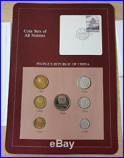 Coin Sets of All Nations Peoples Republic of China & Silver Sun Yat-sen Medal