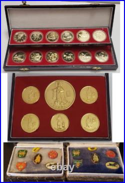 Combo Set! Asian Zodiac & Terracotta Warriors Coin Sets, Enamel Lapel Pins