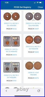 Complete PCGS Registry set Republic of China 1C (1 FEN), Circulation Strikes Complete PCGS Registry set Republic of China 1C (1 FEN), Circulation Strikes