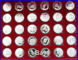 Complete Set of 30 Chinese Giant Panda Silver Medal Coins