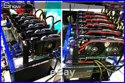 Crypto Coin Open Air Mining Miner Frame Rig Case Set for 7 GPU ETH BTC Ethereum