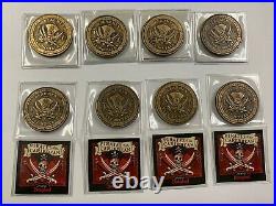 Disneyland 2006 Pirates Dead Men Tell No Tales Complete 9 Bronze Disney Coin Set