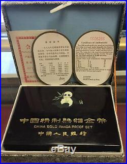 Empty Box & Certificate for 1989 Panda Gold Coin Proof Set