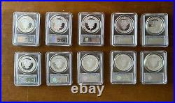 FULL Set 2011 China. 999 Silver Panda 1 oz 10Yn First Strike Coin PCGS GradeGEM