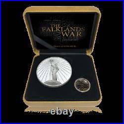 Falklands War Military Memorabilia Silver Coin Medal 35 Commemorative Box Set
