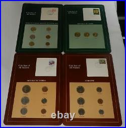 Franklin Mint Coin Sets of All Nations 4 Volume Set 163 Cards With China