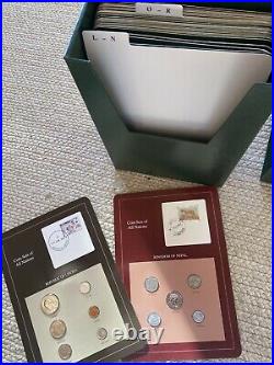 Franklin Mint Coin Sets of All Nations 4 Volume Set 94 Cards With China