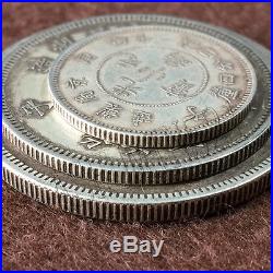 Free Shipping Rare A Set 3pcs 1900 yr Chinese Silver Coin Guangdong Province 14