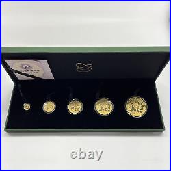 Full Set 2024 China Panda Gold Coin 1g+3g+8g+15g+30g=57g Panda Gold Coin