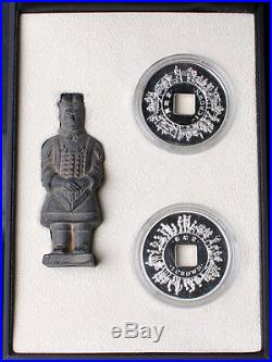 Isle of Man 2009 China Terracotta Army 2 Silver Coins SET