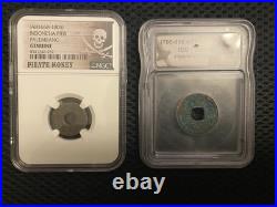 Japanese Cash Coin ICG and Pirate Money Coin NGC Set