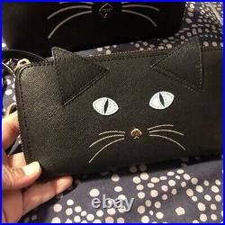 Kate Spade Cats Meow MAISE Crossbody Satchel with wallet, coin & Key Chain Set