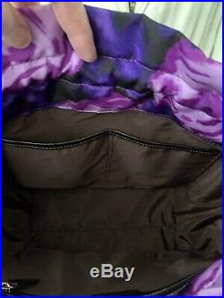 Kate Spade Purple Floral 3 Piece Tote, Makeup bag, & Coin Purse Set