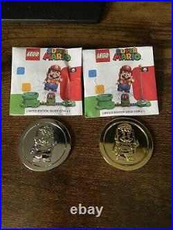 Lego Super Mario Gold And Silver Coin Limited Edition Very Rare