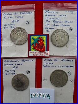 Lot #4 Chinese Silver Coins Set Of Four Coins