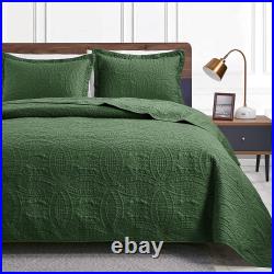 Love's cabin King Size Quilt Set Navy Blue Soft Bed Summer Lightweight Microfibe