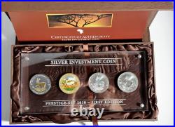 MALAWI Silver Investment Coin Set SPRINGBOK 2010 4x 1oz Silver, Partially Colored MALAWI Silver Investment Coin Set SPRINGBOK 2010 4x 1oz Silver, Partially Colored
