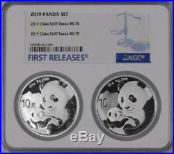 NGC MS70 2019 China Panda 30g Silver Coins Set First Releases #01