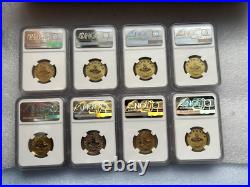 NGC PF69 China 2008 Beijing Olympic Games Complete 8 PROOF coins set