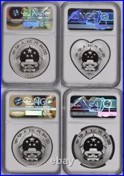 NGC PF70 2015 China Auspicious Culture 1oz Silver Coins Set with COA