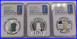 NGC PF70 2024 China National Treasures 15g Silver Coins Set COA First Day Issue