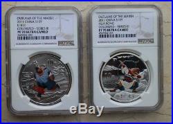 NGC PF70 UC China 2011 Outlaws of the Marsh (3rd) Silver Coins Set