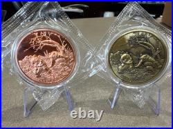 Nanjing 2015 Panda Copper Brass China coin set Cheng Chao LOW MINTAGE RARE