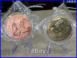 Nanjing 2015 Panda Copper Brass China coin set Cheng Chao LOW MINTAGE RARE