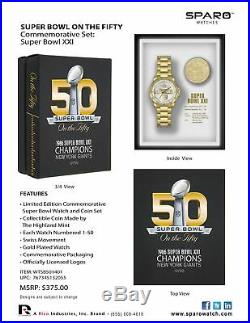 New York Giants Super Bowl Watch & Coin Gift Set Limited 50 sets MSRP $375