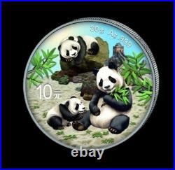Night & Day Panda 2 x 2025 10 Yuan 30 Gram Pure Silver Coloured Coin Set