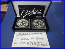 Night & Day Panda 2 x 2025 10 Yuan 30 Gram Pure Silver Coloured Coin Set