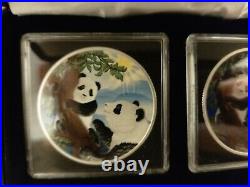 Night and Day Colored Set Silver Panda 2021 2x 30 grams in case COA 500 MADE U. S